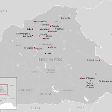 Map of atrocities in Burkina Faso